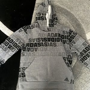 Adidas Black and Gray Hoodie